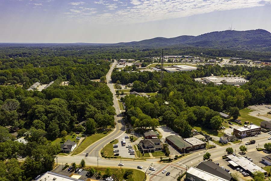 Anderson SC - Aerial VIew of Anderson South Carolina